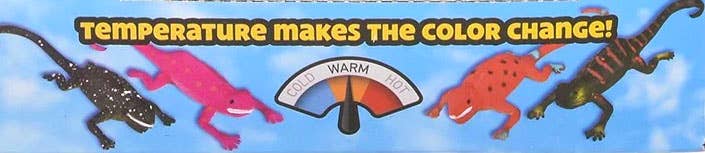 Color Changing Lizards Toy - Thermal - Changes Colors in C