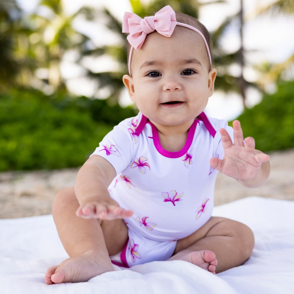 Plumeria Baby Bamboo Onesie