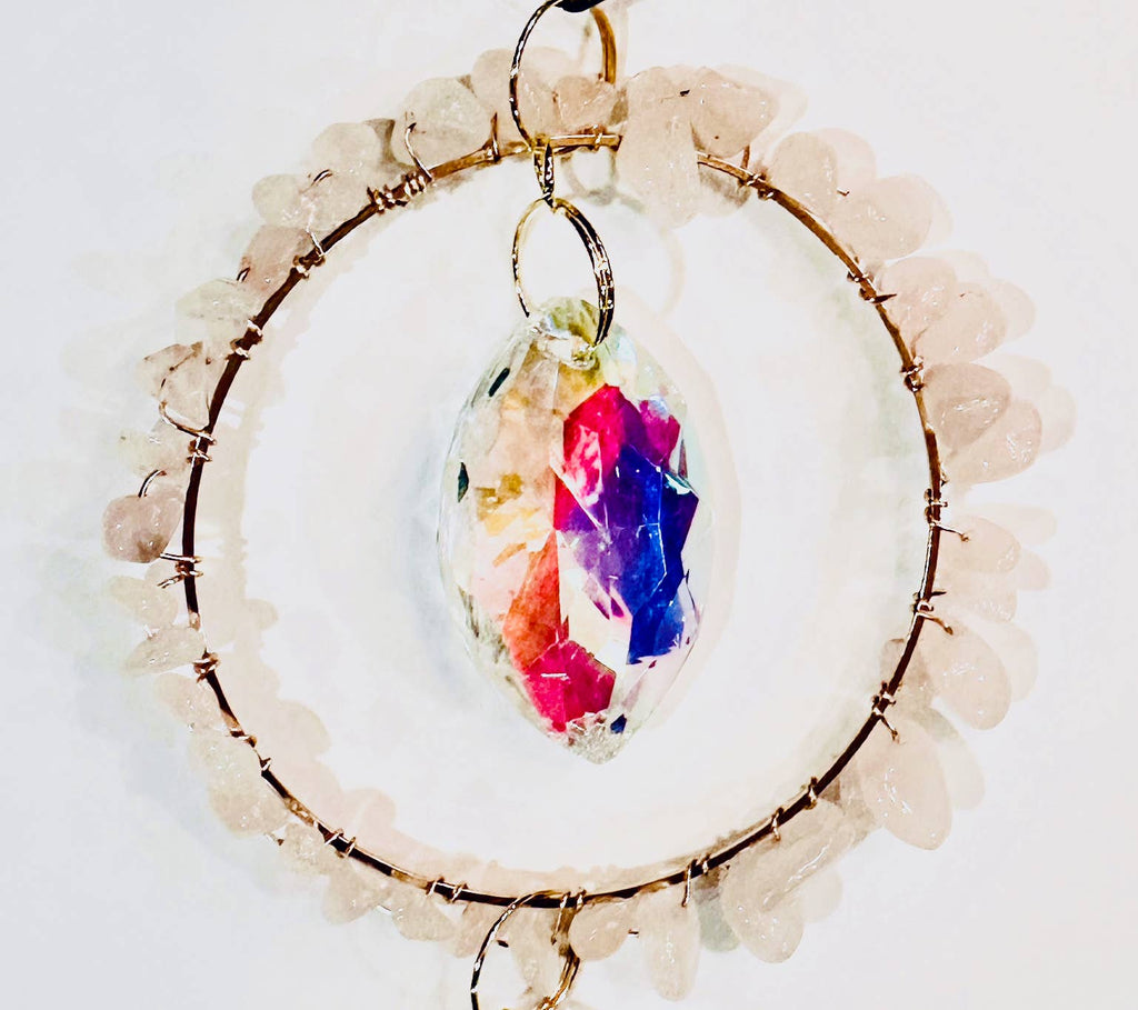 Long Amethyst Crystal Suncatcher