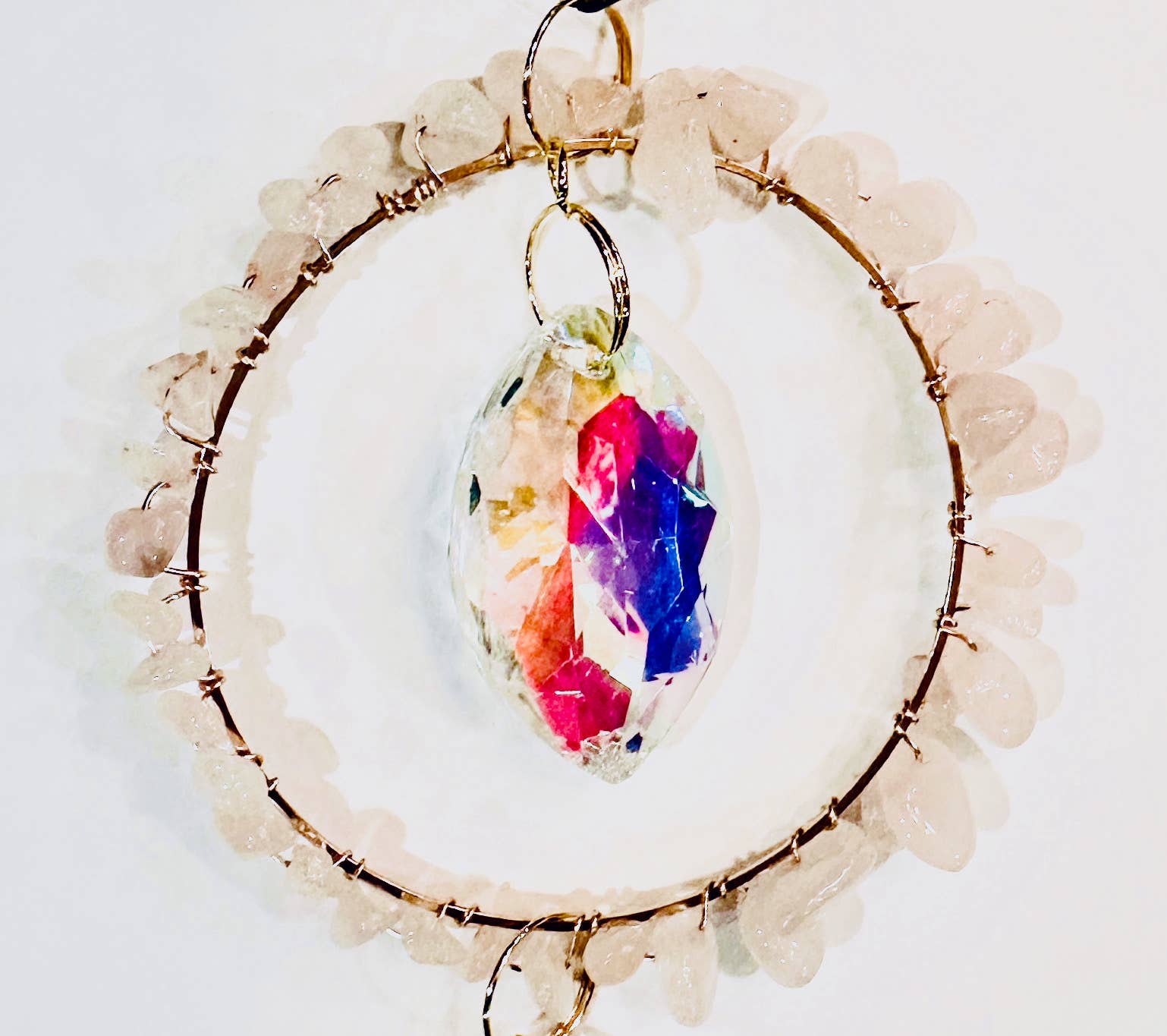 Long Amethyst Crystal Suncatcher