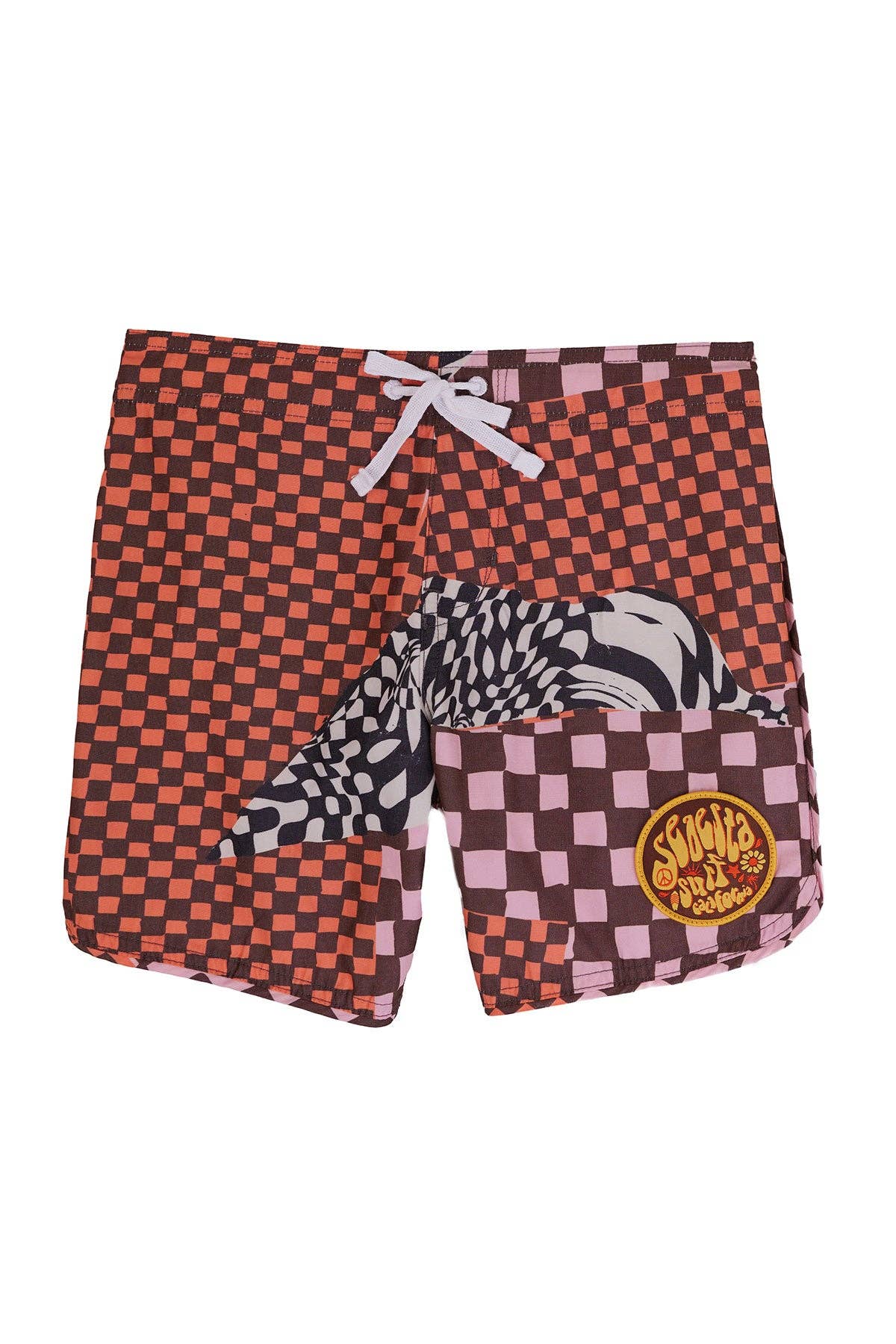 Scallop Retro Flare Boardshort / Hazy Daze / Patchwork