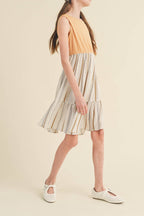 Tween Girls free sleeve flounce dress