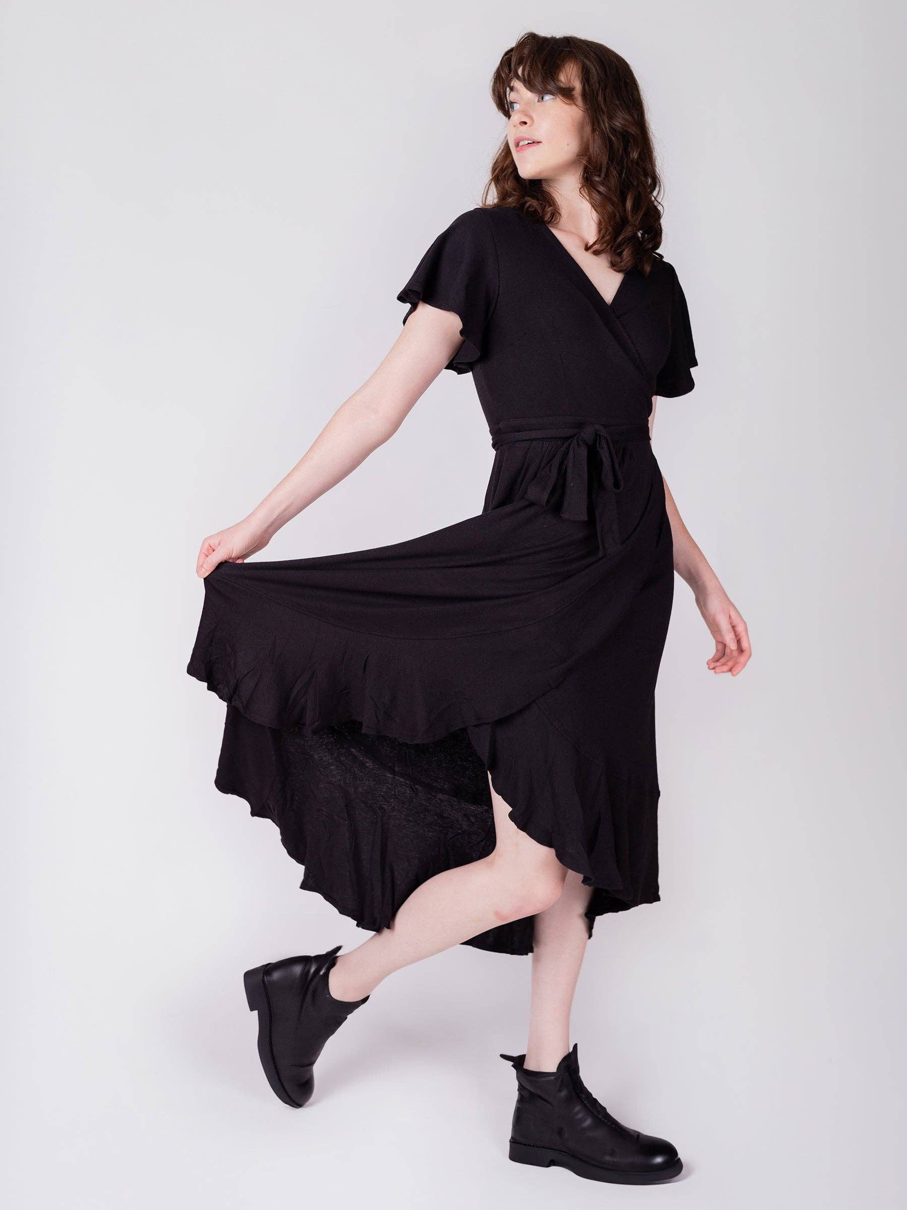 Ruffle Wrap Dress | Eclipse