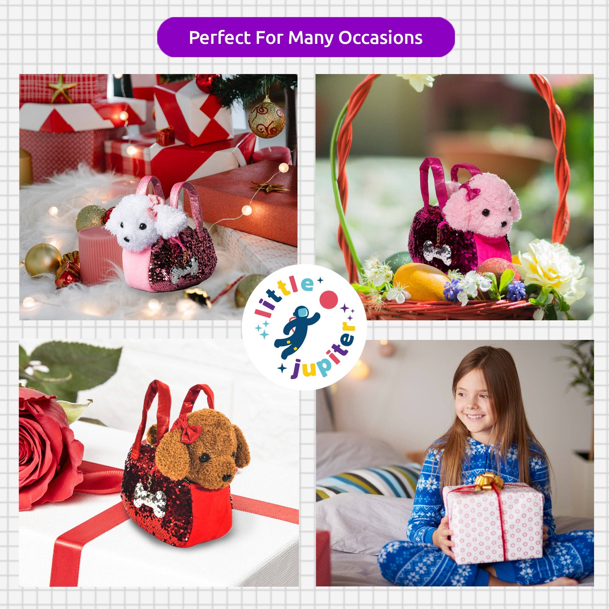 Pet Plush Set with Bag - Labradoodle Dog