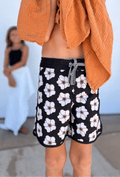 Kid’s Retro Boardshorts in Lima Flower