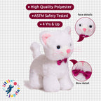 Pet Plush Set with Bag - White Cat
