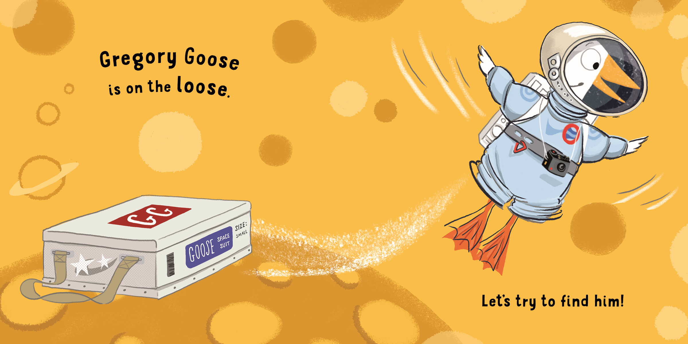 Gregory Goose Is on the Loose! On the Moon
