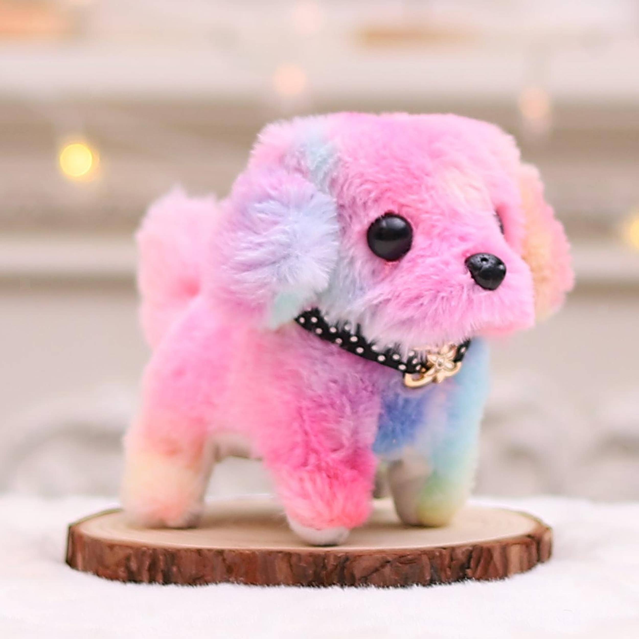 Rainbow Walking Plush Puppy