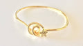Plumeria Swirl Gold or Silver Bangle