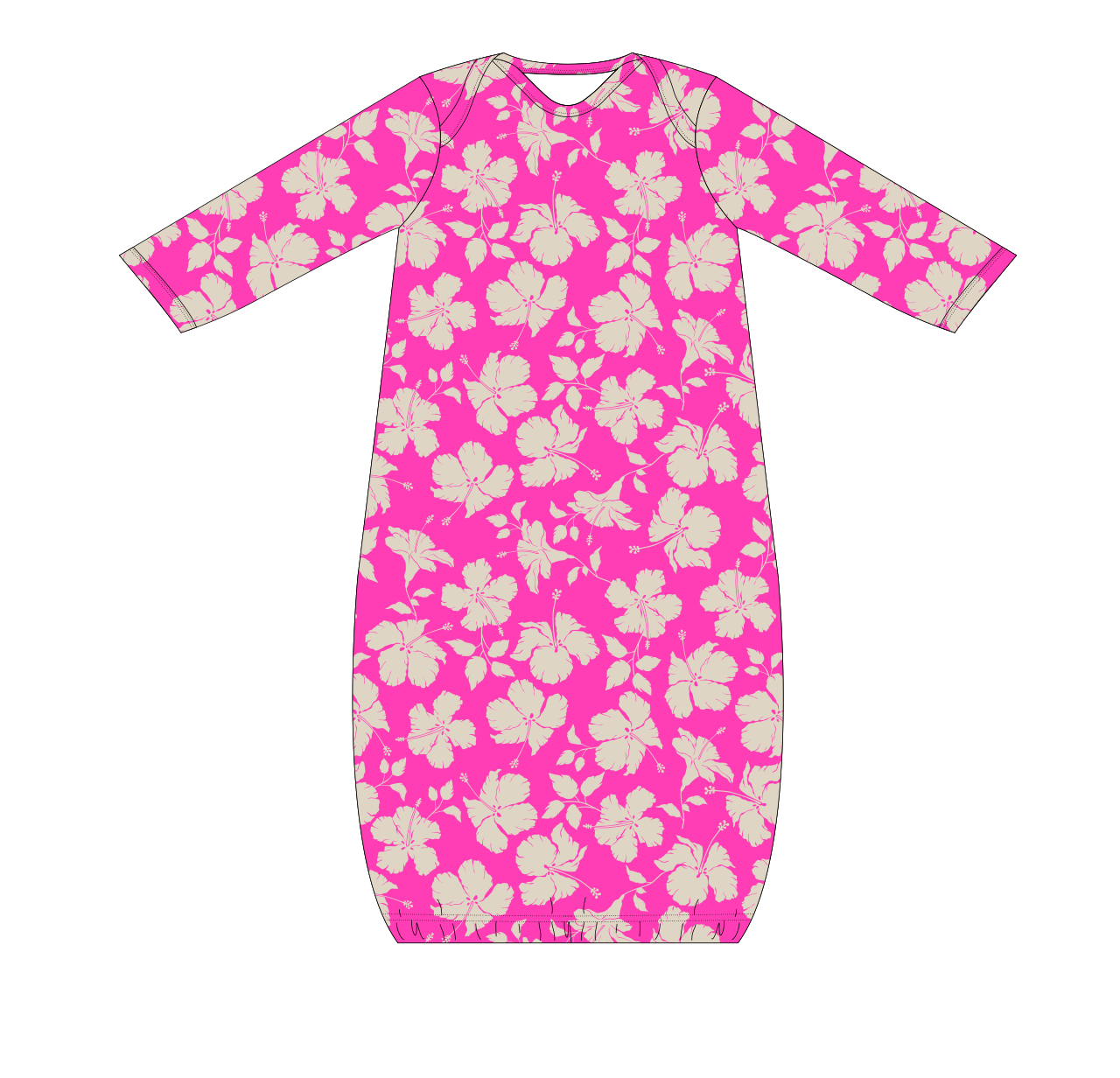 Salina Bamboo Layette Gown