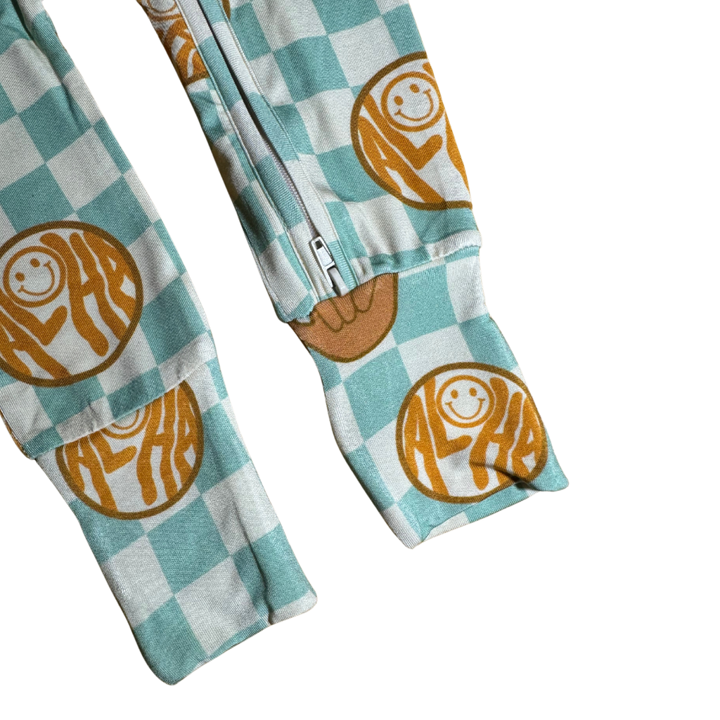 Checkered Mint Zip Sleeper