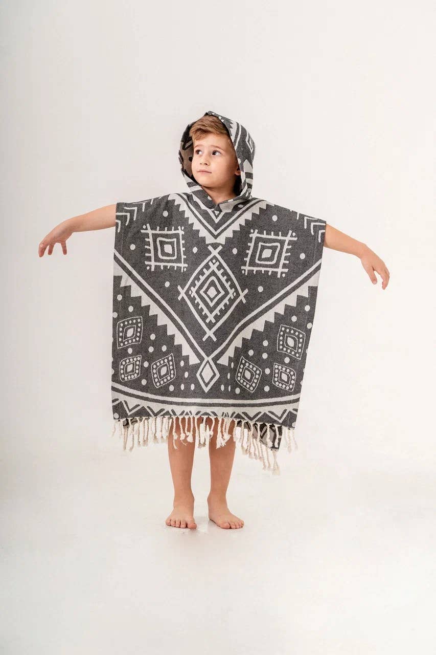 Kids Hooded Poncho - Beach Towel