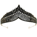 Gold Black rhinestone Tiara - style 2