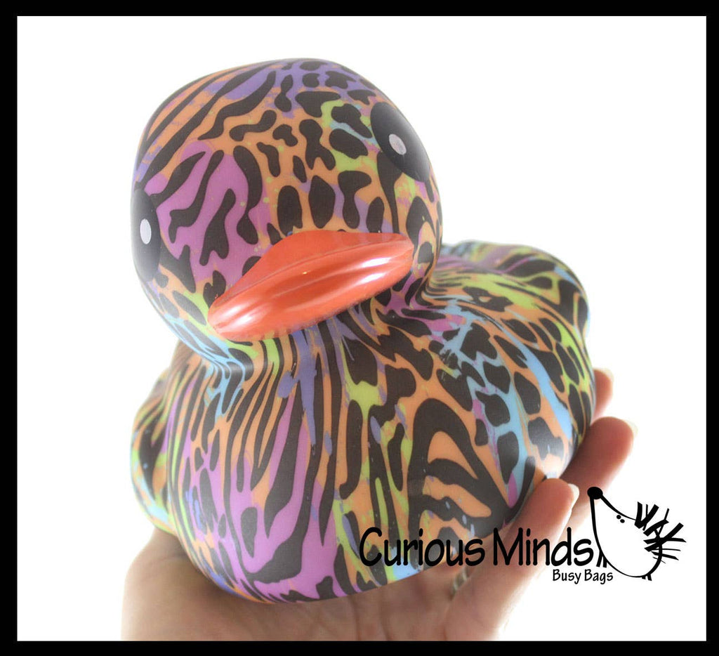 Jumbo Animal Print Rubber Ducks - Rubber Duckies - Cute No