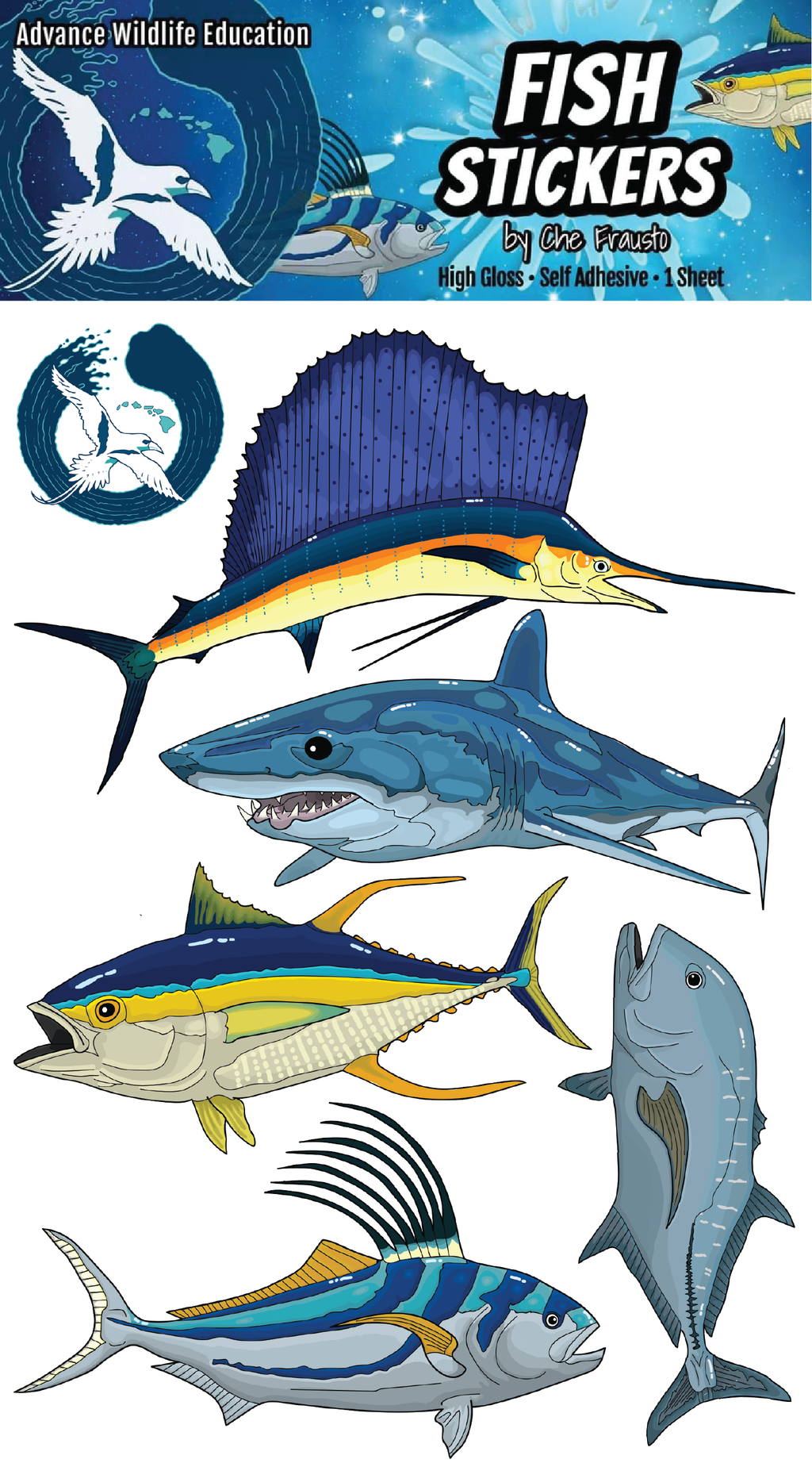 Fish Sticker Sheet -