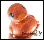 Jumbo Glitter Rubber Ducks - Rubber Ducky Duckies - Cute N