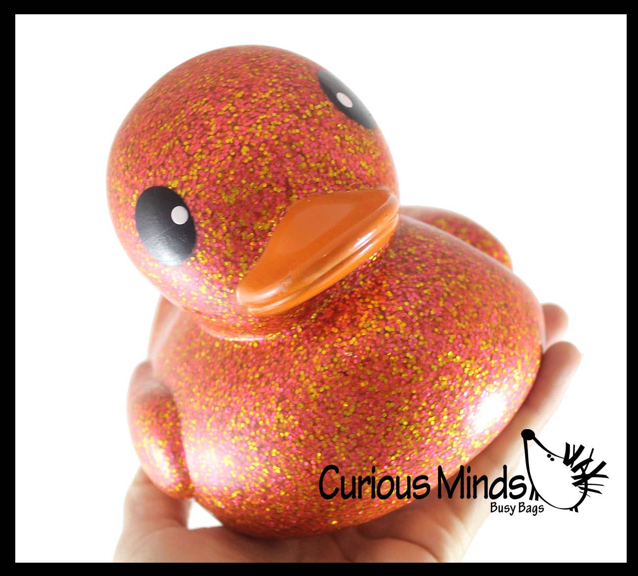 Jumbo Glitter Rubber Ducks - Rubber Ducky Duckies - Cute N