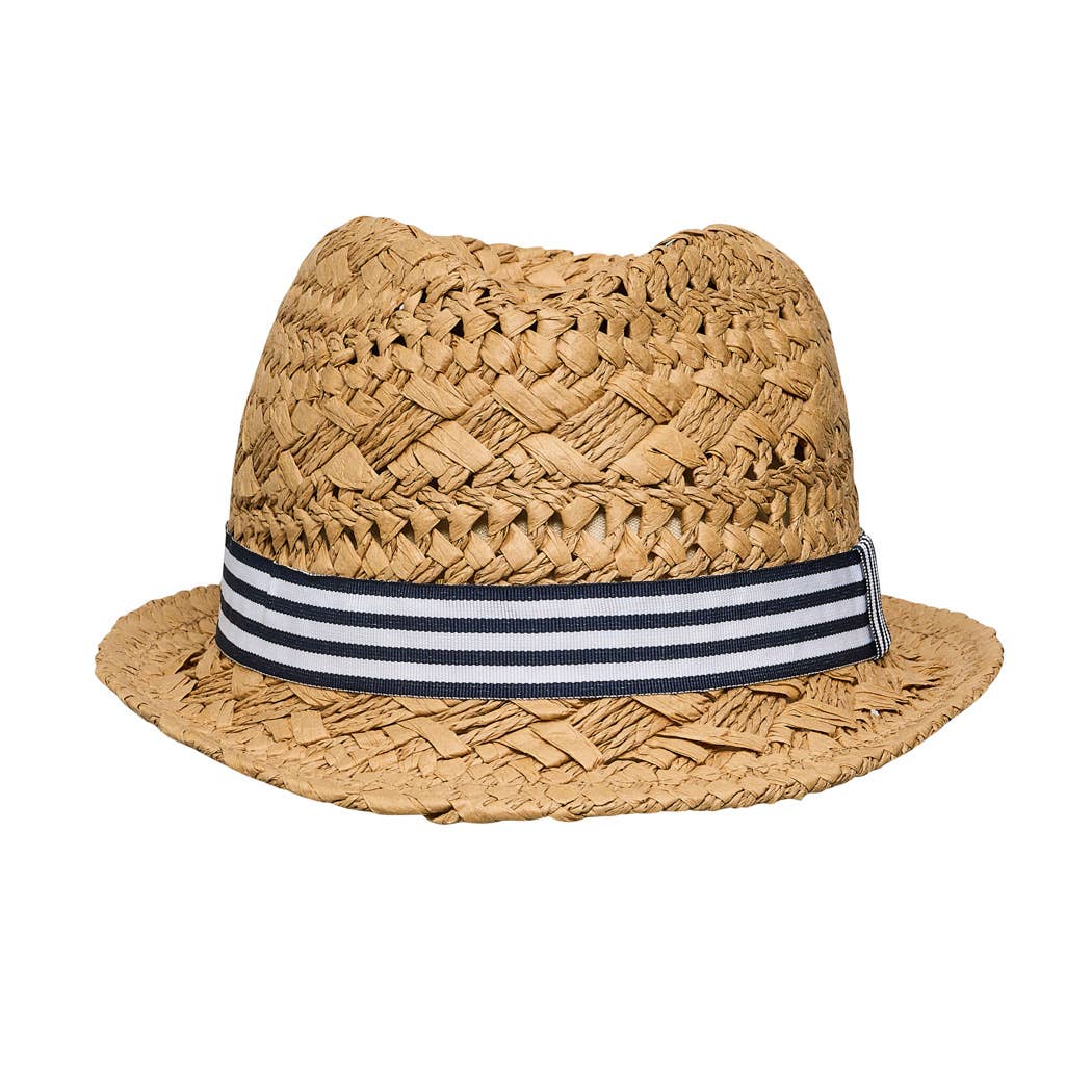 Beach Stripe Fedora Sun Hat for Kids