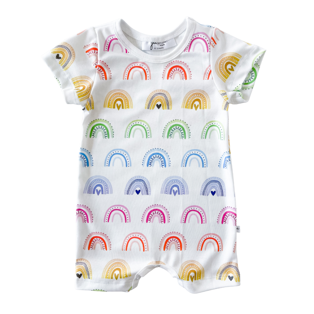 Sleeved Romper - Over The Rainbow