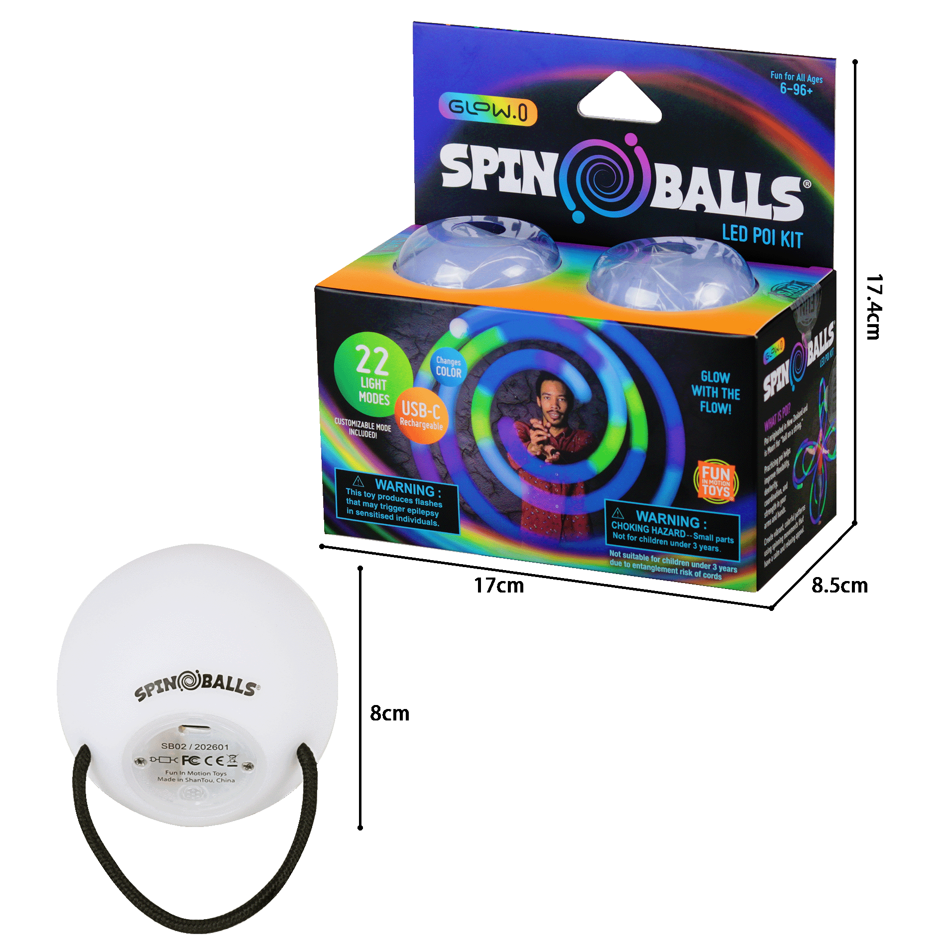 Glow.0 LED Spinballs - Poi Balls