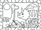 Stained Glass Coloring: Dinosaurs