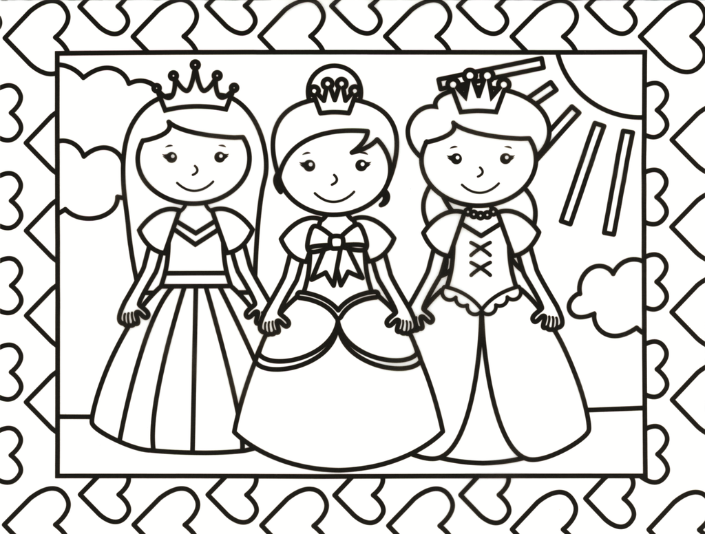 Stained Glass Coloring: Princesses