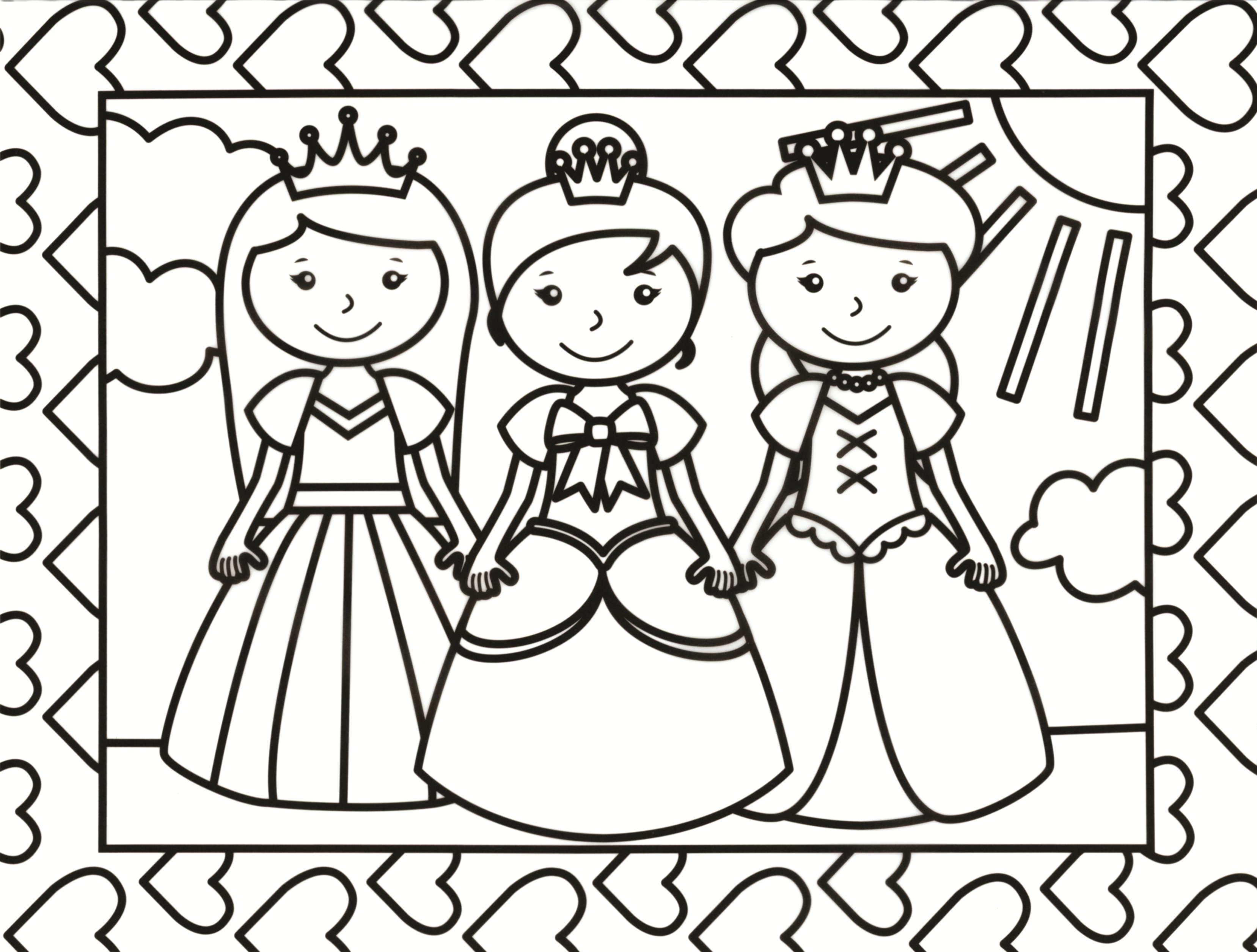 Stained Glass Coloring: Princesses