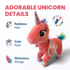 Pet Plush Set with Bag - Pink Coral
