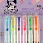 Sanrio Highlighter with Spangle Cap 6PCS set