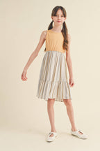 Tween Girls free sleeve flounce dress