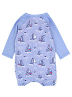 Blue Seas the Day Long Sleeve Rash Guard