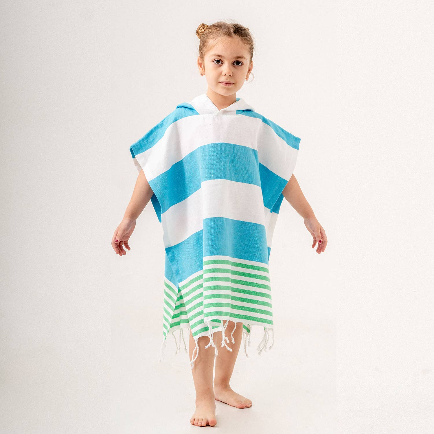 Kids Hooded Poncho Beach Towel