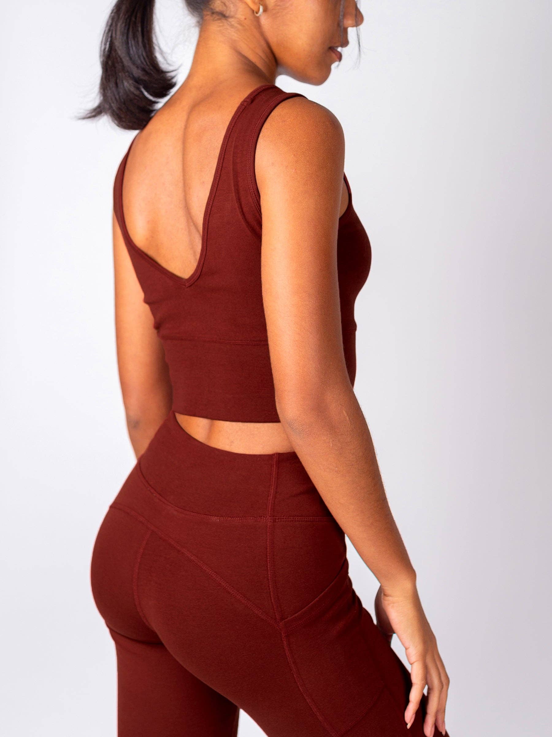 Organic Reversible Activewear Tank | Red
