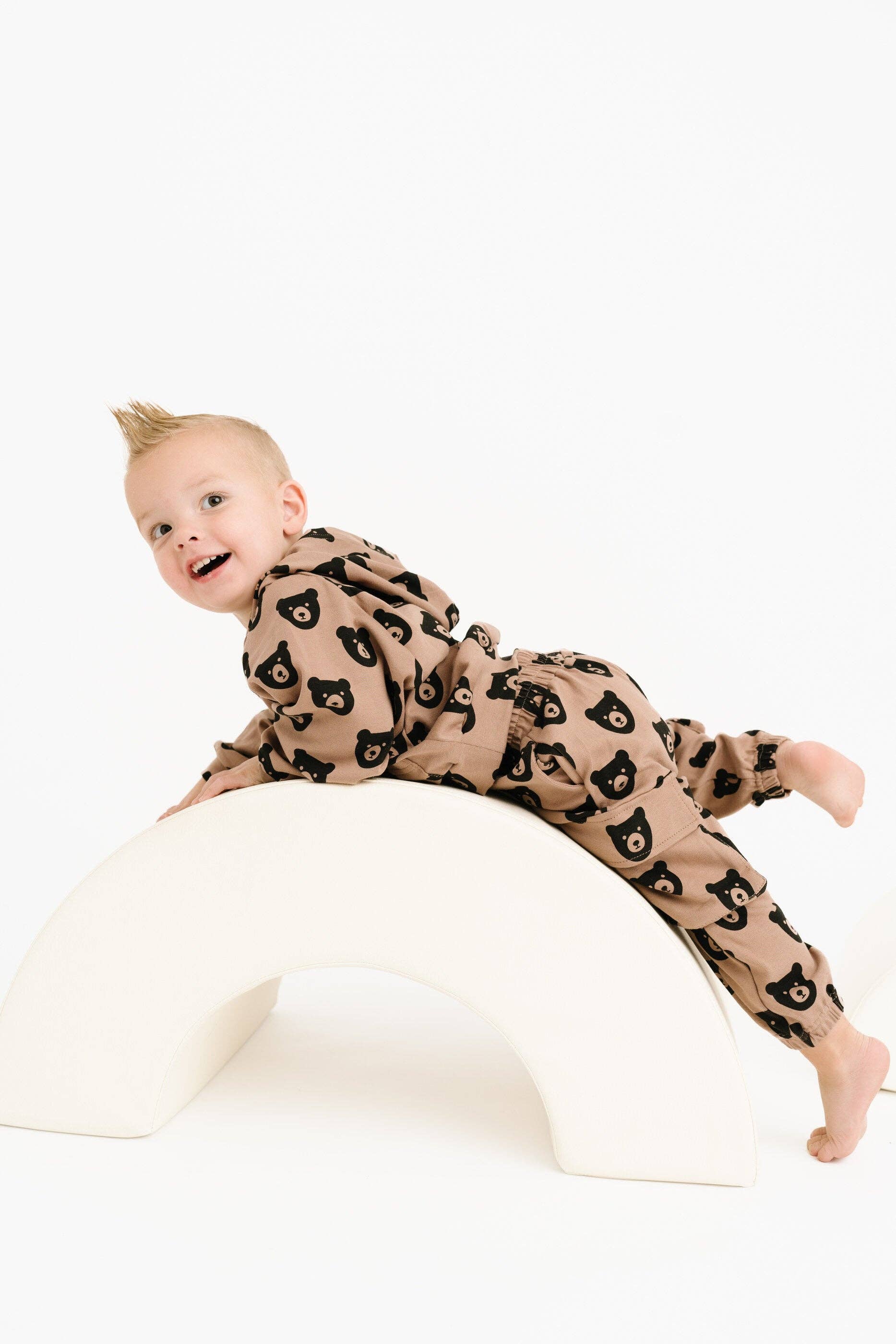 Brown Bear Cargo Hoodie Set