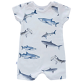 Sleeved Romper - Sharks