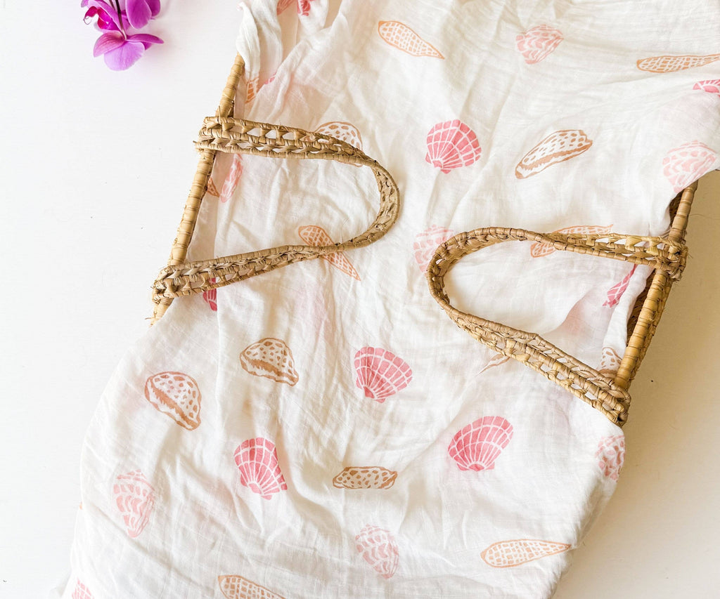 Seashell Organic Bamboo Swaddle