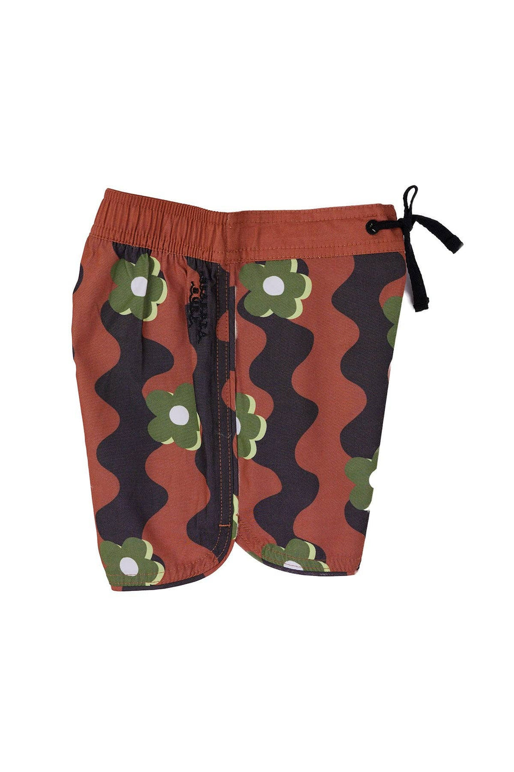Scallop Retro Flare Boardshort / Wavy Daisy / Tan Camo