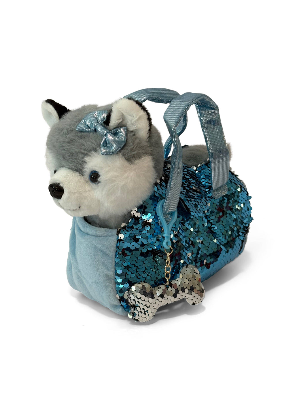 Pet Plush Set with Bag - Husky Dog