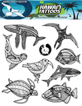 Hawaiian Tattoo Large Sheet (Black)