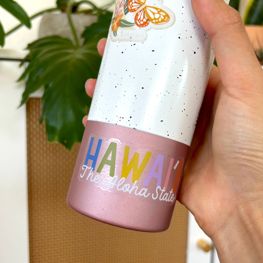 Hawaii "The Aloha State" Clear Sticker