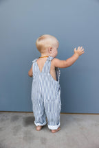 Of One Sea - Kid's Denim Overalls in Pinstripe
