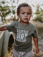 A Little Dirt Never Hurt Kids T-shirt | Eco Friendly Tee