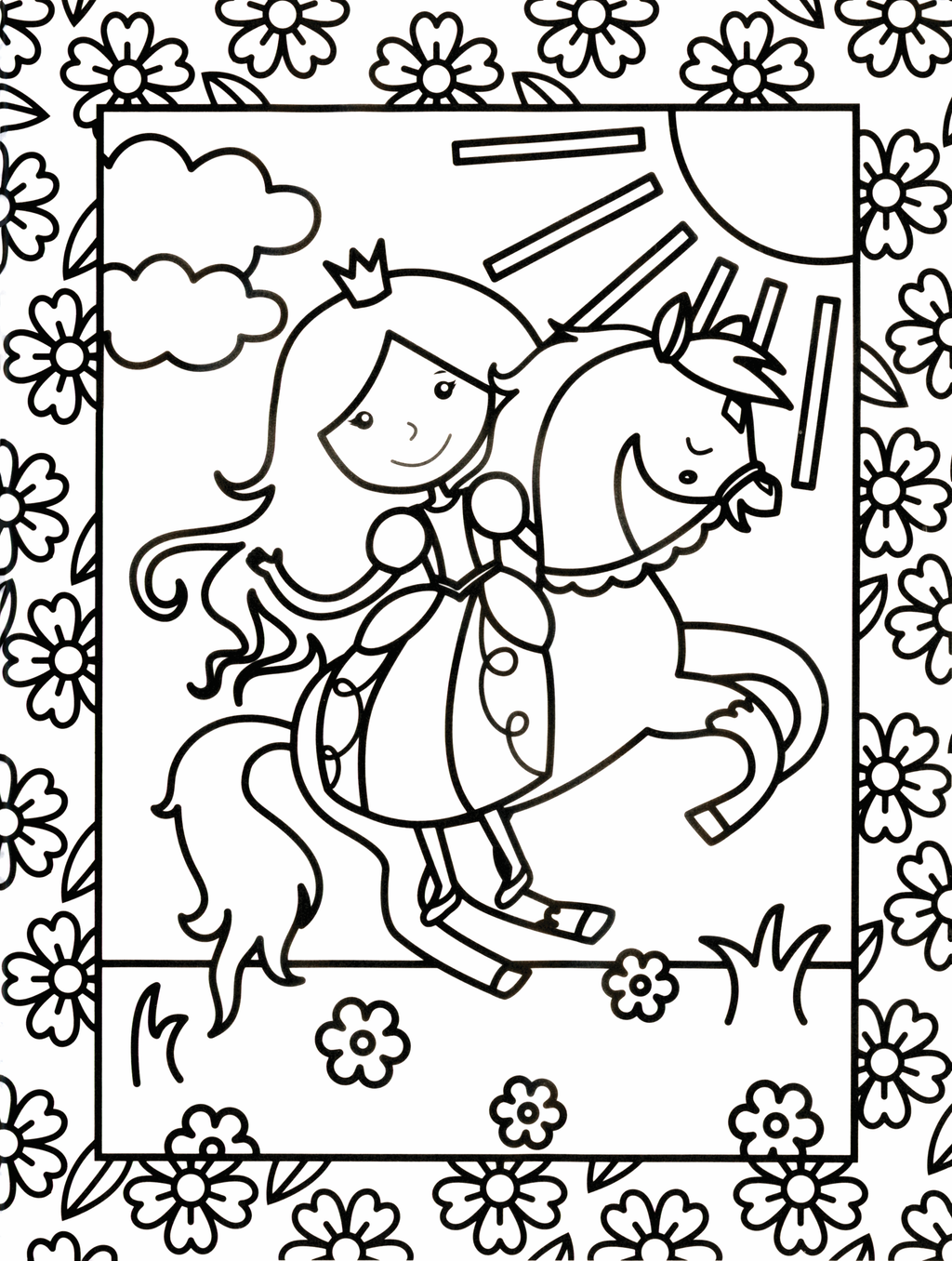 Stained Glass Coloring: Princesses