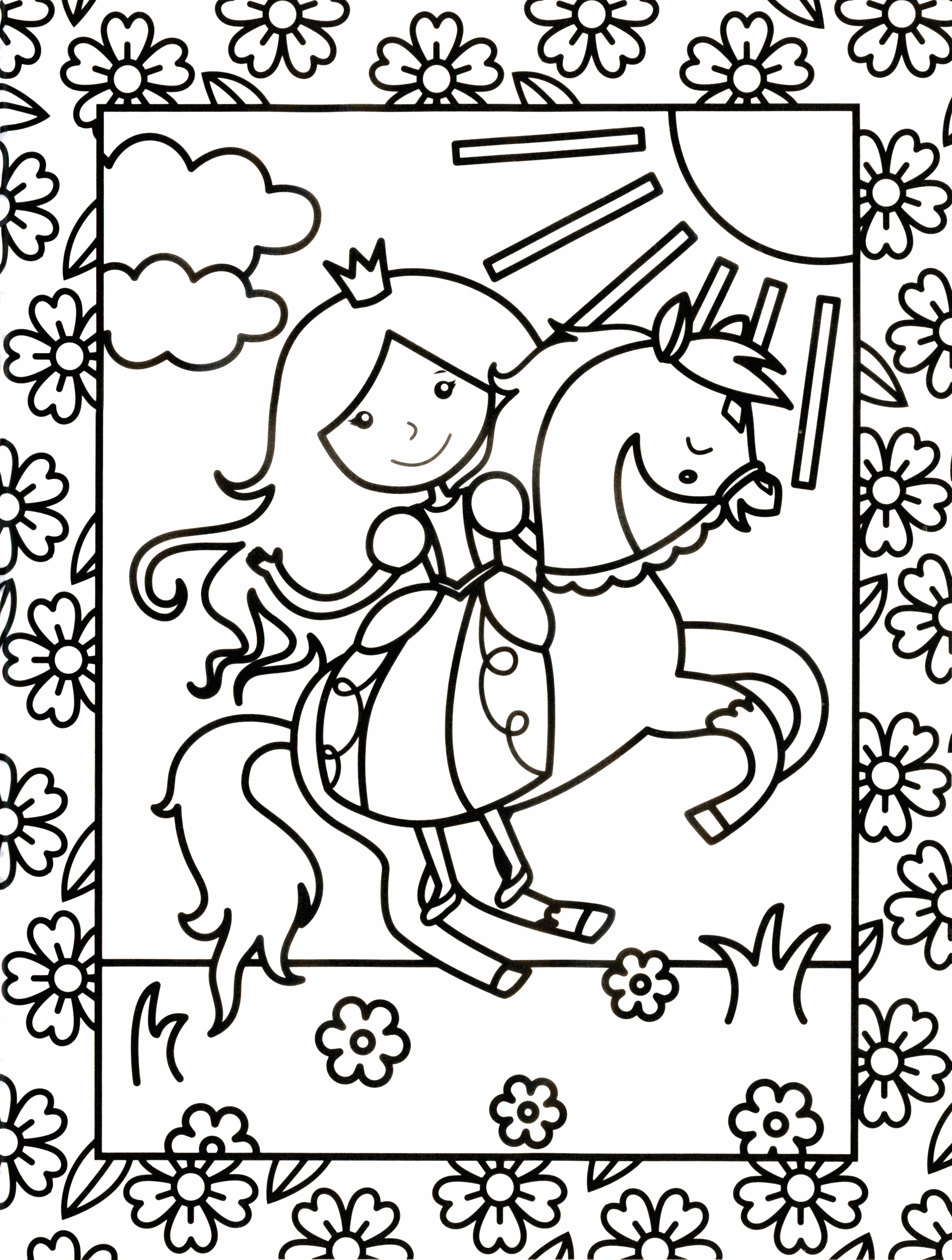 Stained Glass Coloring: Princesses