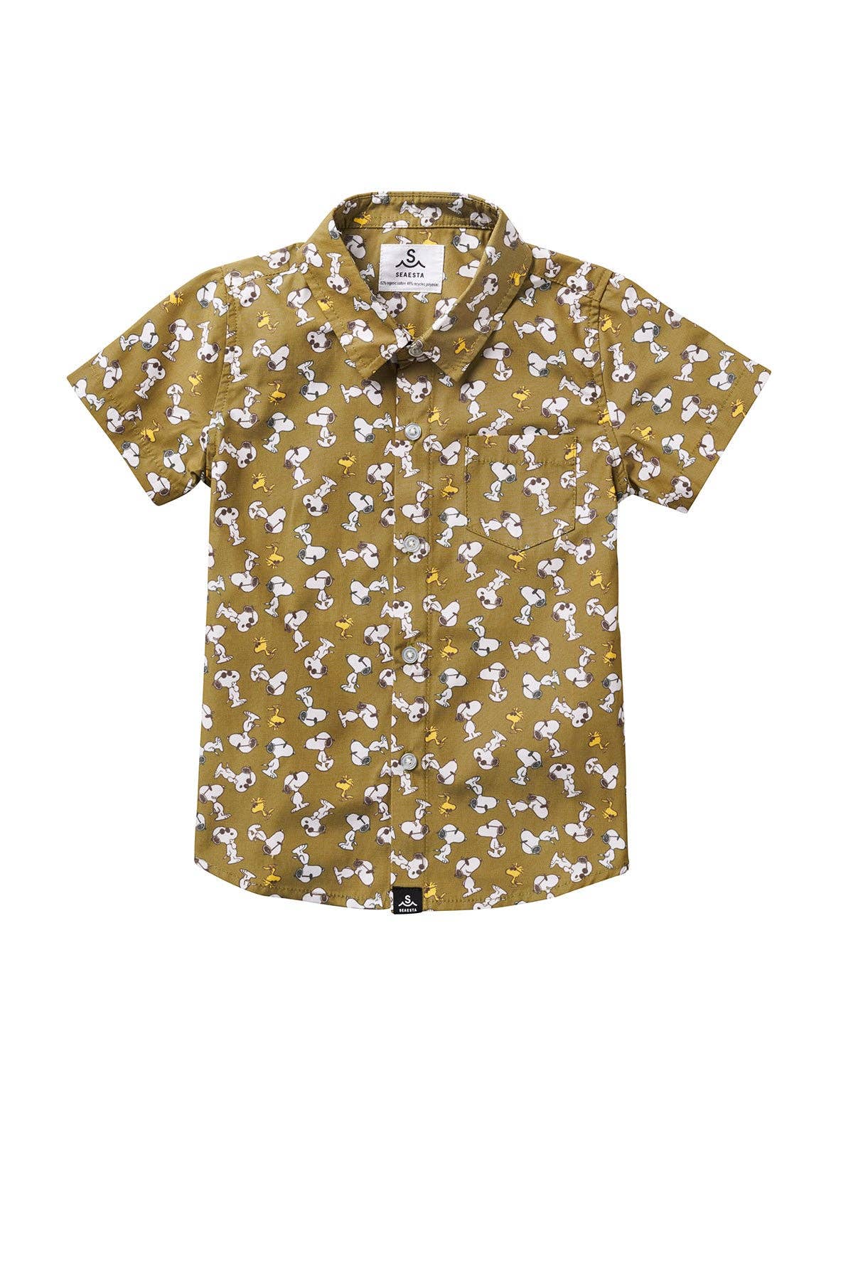 Peanuts® Joe Cool / Olive Button Up Shirt
