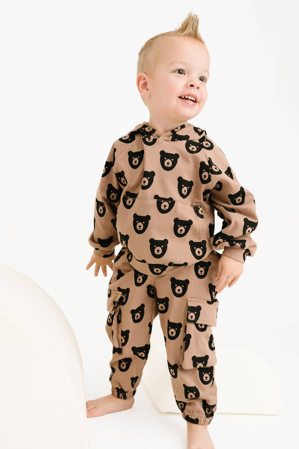 Brown Bear Cargo Hoodie Set