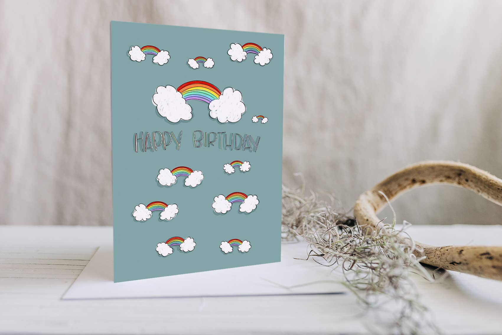 Rainbow Birthday Greeting Card