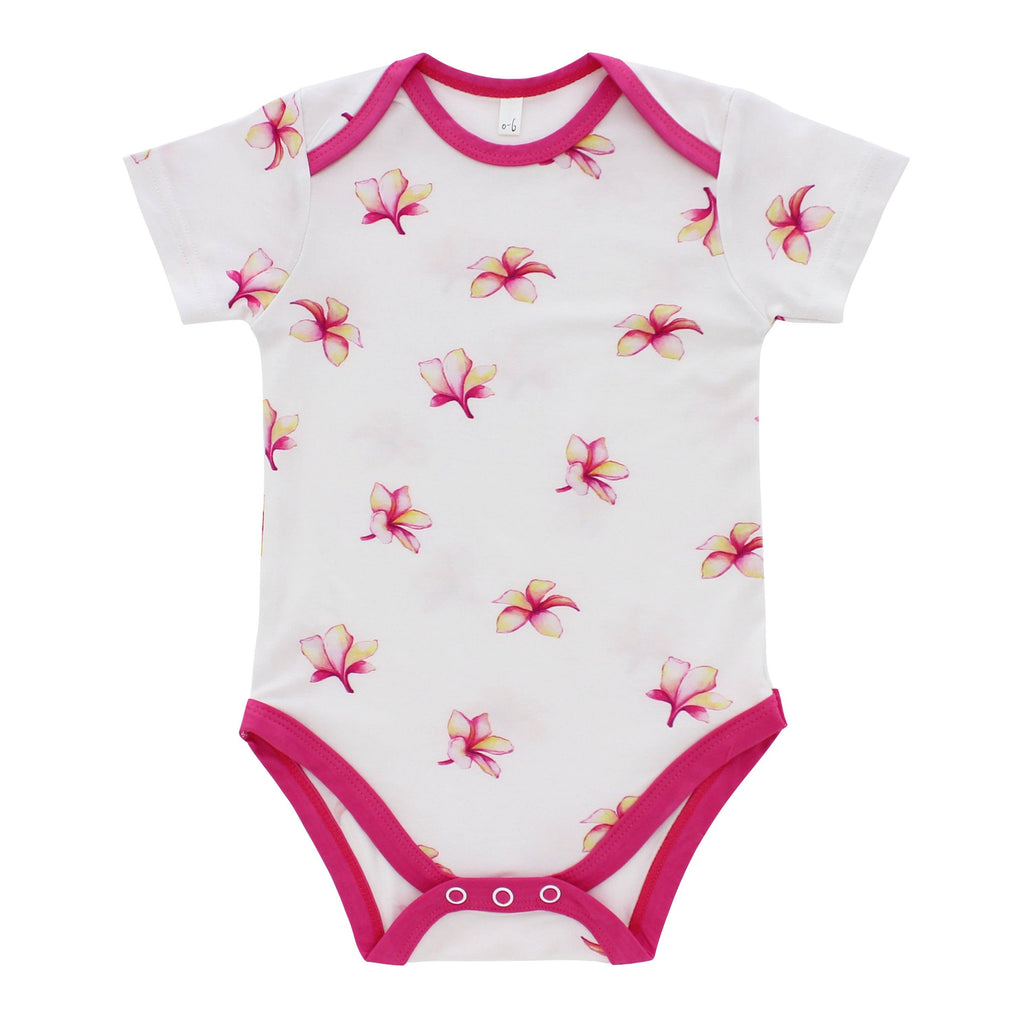 Plumeria Baby Bamboo Onesie