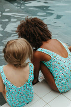 Seaesta Surf x Peanuts® Joe Cool Swimsuit / Sea Glass