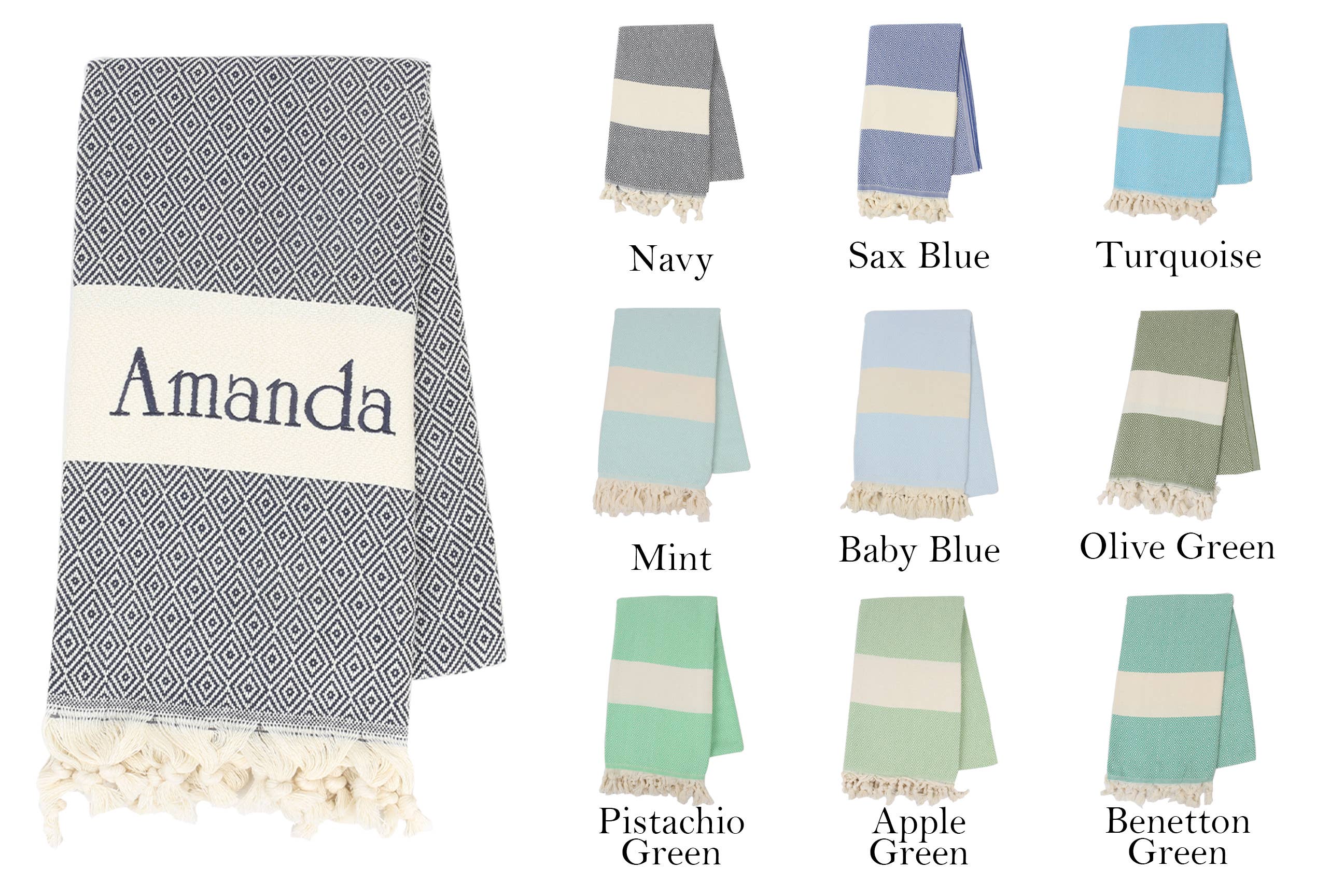 Handwoven Turkish Peshtemal Towels